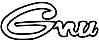 Stylized black cursive logo spelling 'Gwu'.